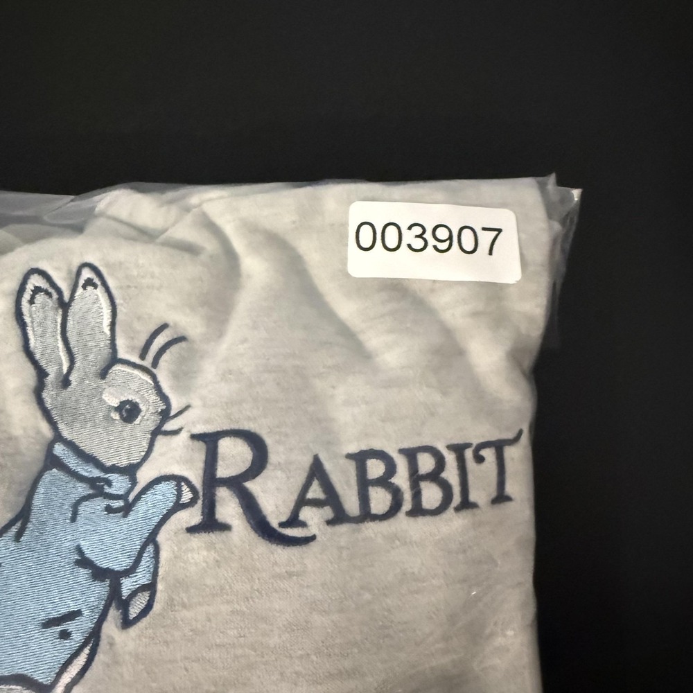 Beatrix Potter Hoodie Mens Medium Gray Fleece Peter Rabbit Embroidered Graphic - Picture 11 of 11